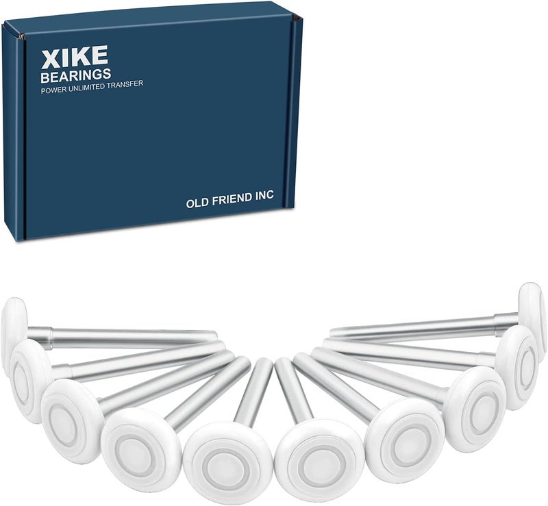 Xike 10 Pcs 2" Nylon Garage Door Roller 4" Stem, MAX Quiet, Durable and Waterproof Types, Using 6200-2RS Precision Bearings. - Image 1